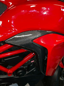 Fit Ducati Multistrada 1200 dry CARBON FIBER sides knee panel Fairing overlay