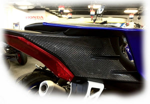 Real carbon fiber tail fairing trim pad Fit Yamaha YZF-R6 tank Protector set