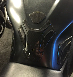 Kawasaki Ninja 300 ABS Real Carbon Fiber tank pad Protector & Knee traction Pads