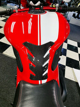 Load image into Gallery viewer, Fit Ducati Monster 1200 Real Carbon Fiber tank Pad Protector &amp; gas cap trim kit