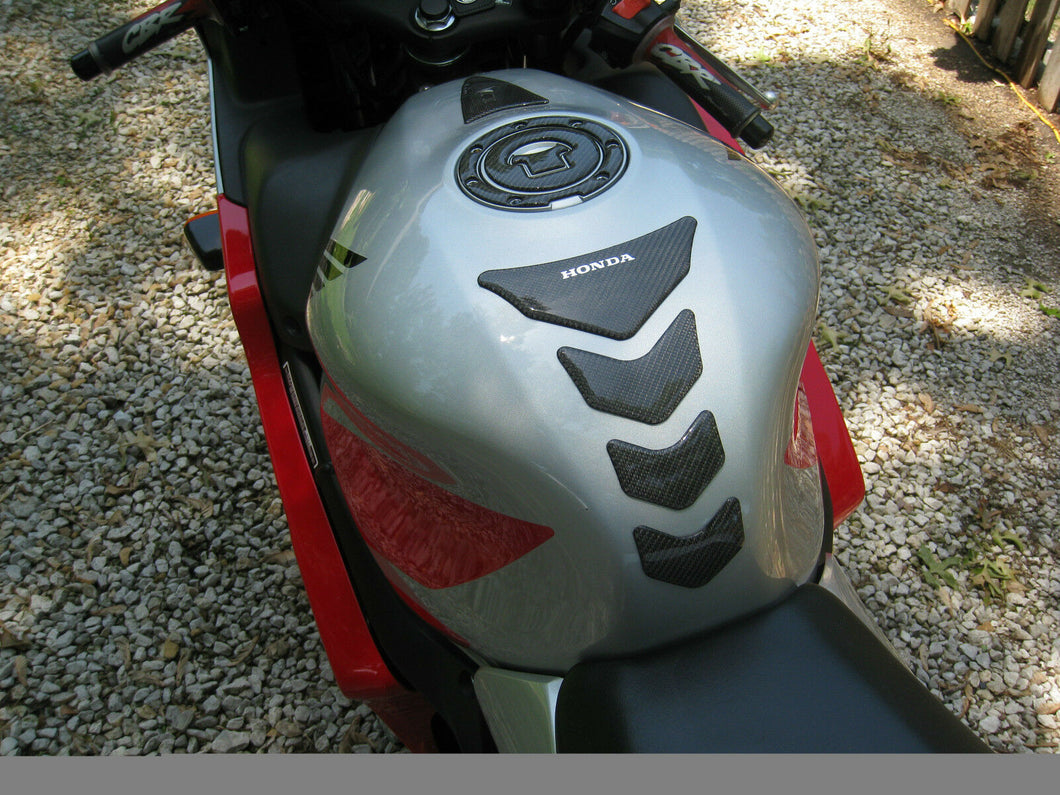 Honda CBR600RR  Real Carbon Fiber tank Protector pad & fuel cap cover +trim