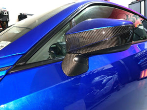 Real Carbon Fiber sides rear view mirrors trim covers Fit Subaru BRZ Toyota 86