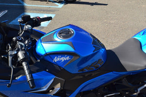 Fit Kawasaki Ninja 400 2018 Real Carbon Fiber tank trim  pad 2 pcs check descrpt