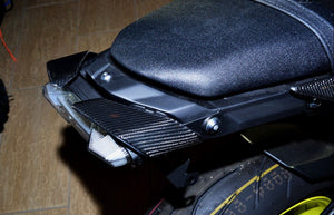 Fit Yamaha FZ10 MT-10 MT10 real carbon fiber sides rear light Protector pad trim