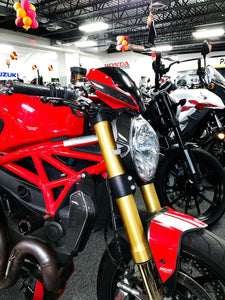 Fit Ducati Monster Real Carbon Fiber Radiator Side Cover Guard Fairing trim
